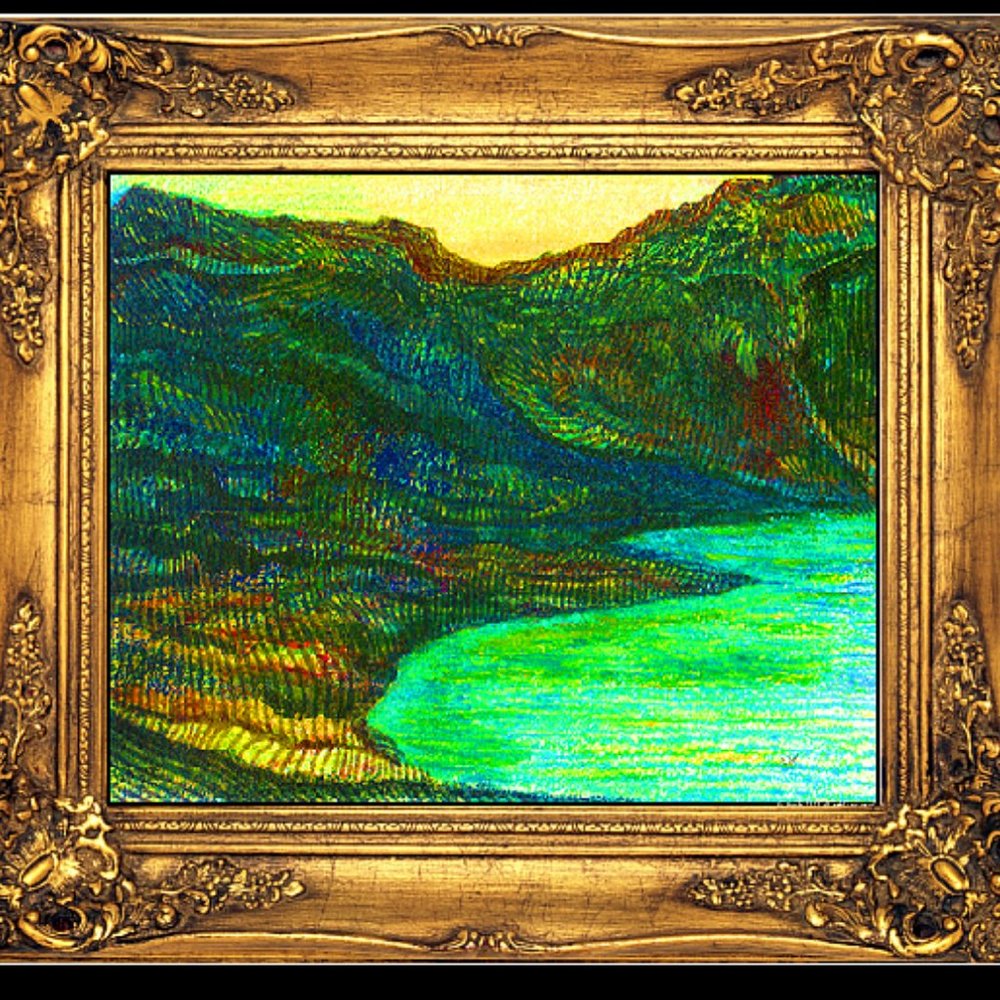 "Mountain View At Sunset"